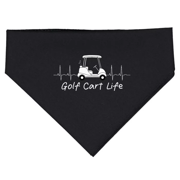 Golf Cart Life Funny Joke Parody Golfing Golfer USA-Made Doggie Bandana