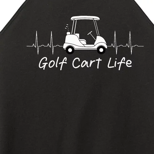 Golf Cart Life Funny Joke Parody Golfing Golfer Women’s Perfect Tri Rocker Tank