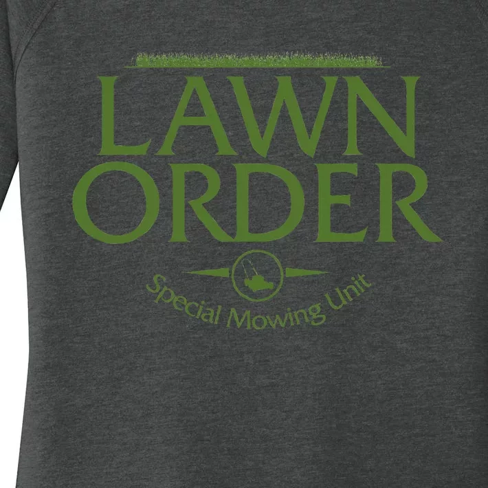 Grass Cutting Lawn Mowing Fathers Day Gardner Women's Perfect Tri Tunic Long Sleeve Shirt