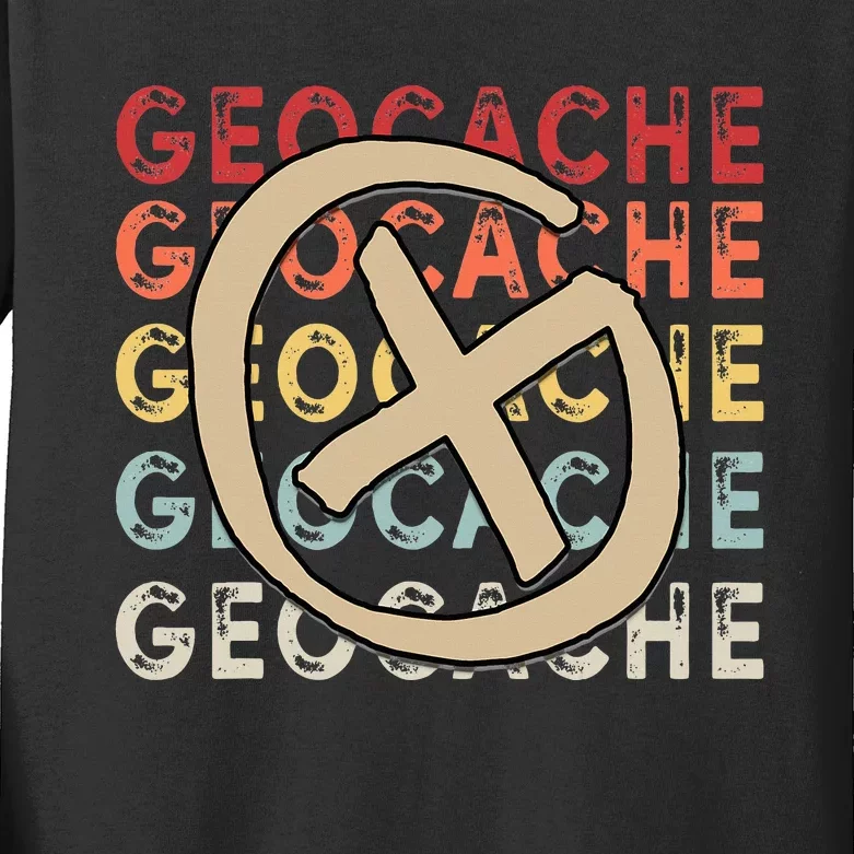 Geocache Cache Logbook Caching Kids Long Sleeve Shirt