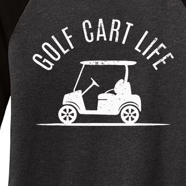 Golf Cart Life Funny Golf Women's Tri-Blend 3/4-Sleeve Raglan Shirt