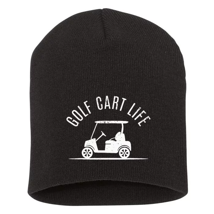 Golf Cart Life Funny Golf Short Acrylic Beanie