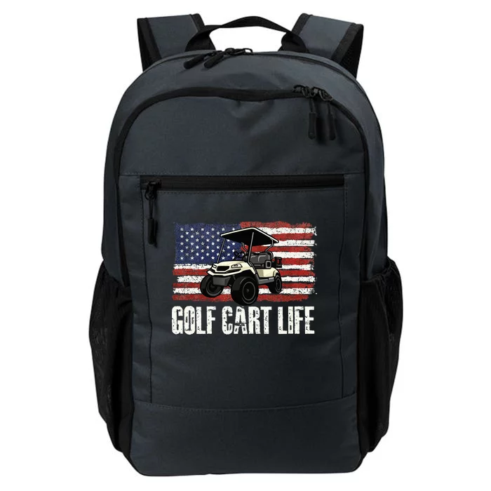 Golf Cart Life Golf Lover Golfing Golfer Putter Daily Commute Backpack