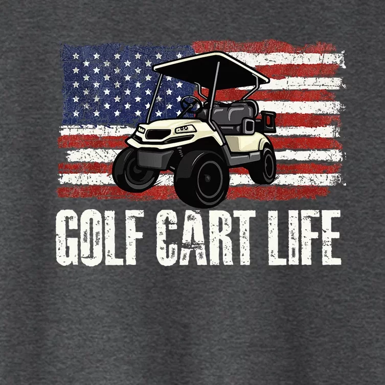 Golf Cart Life Golf Lover Golfing Golfer Putter Women's Crop Top Tee