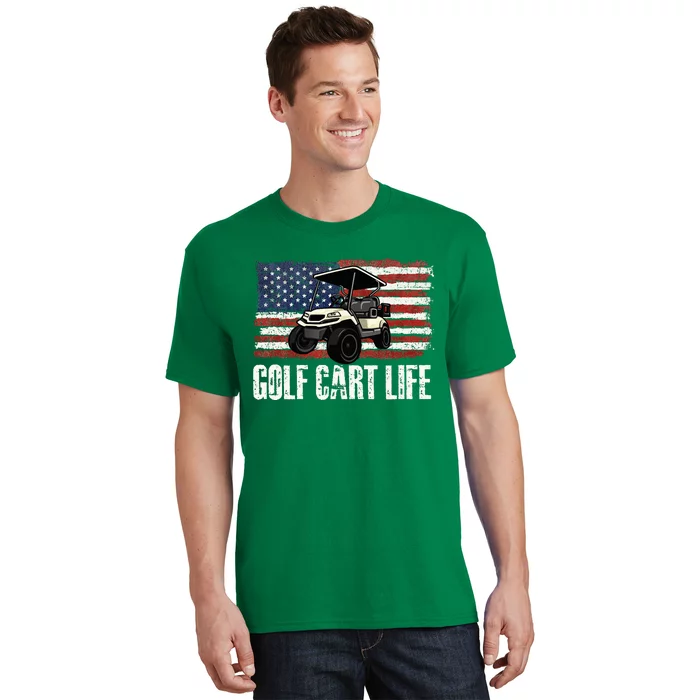 Golf Cart Life Golf Lover Golfing Golfer Putter T-Shirt