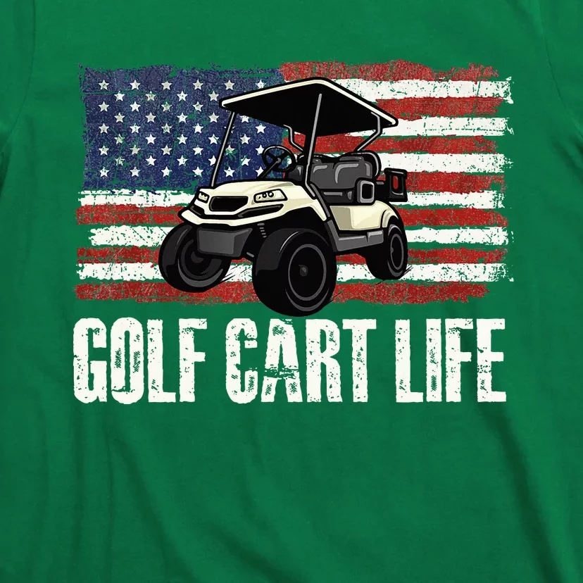 Golf Cart Life Golf Lover Golfing Golfer Putter T-Shirt