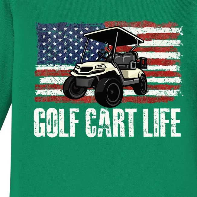 Golf Cart Life Golf Lover Golfing Golfer Putter Baby Long Sleeve Bodysuit