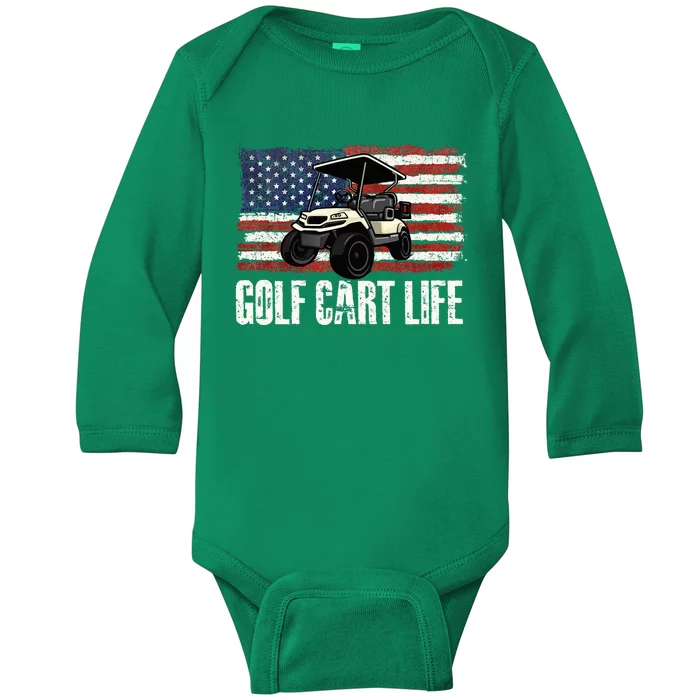 Golf Cart Life Golf Lover Golfing Golfer Putter Baby Long Sleeve Bodysuit