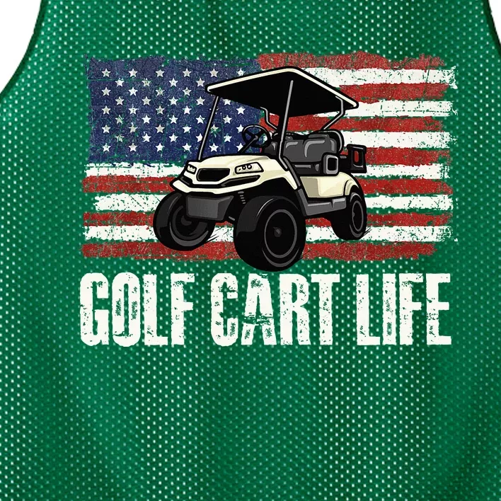 Golf Cart Life Golf Lover Golfing Golfer Putter Mesh Reversible Basketball Jersey Tank