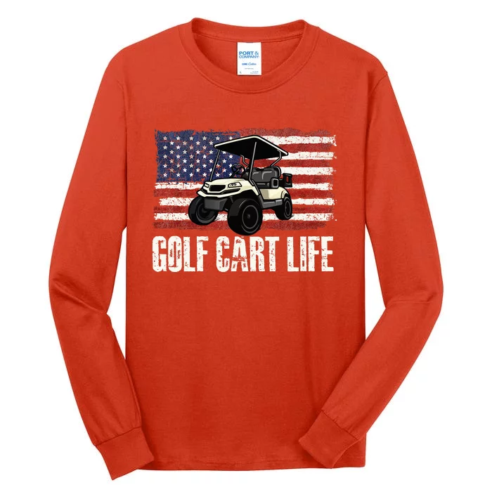 Golf Cart Life Golf Lover Golfing Golfer Putter Tall Long Sleeve T-Shirt