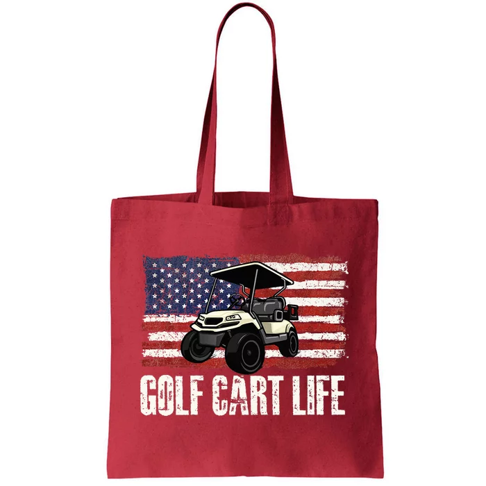 Golf Cart Life Golf Lover Golfing Golfer Putter Tote Bag