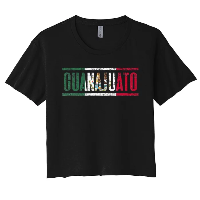 Guanajuato Con La Bandera De México Women's Crop Top Tee