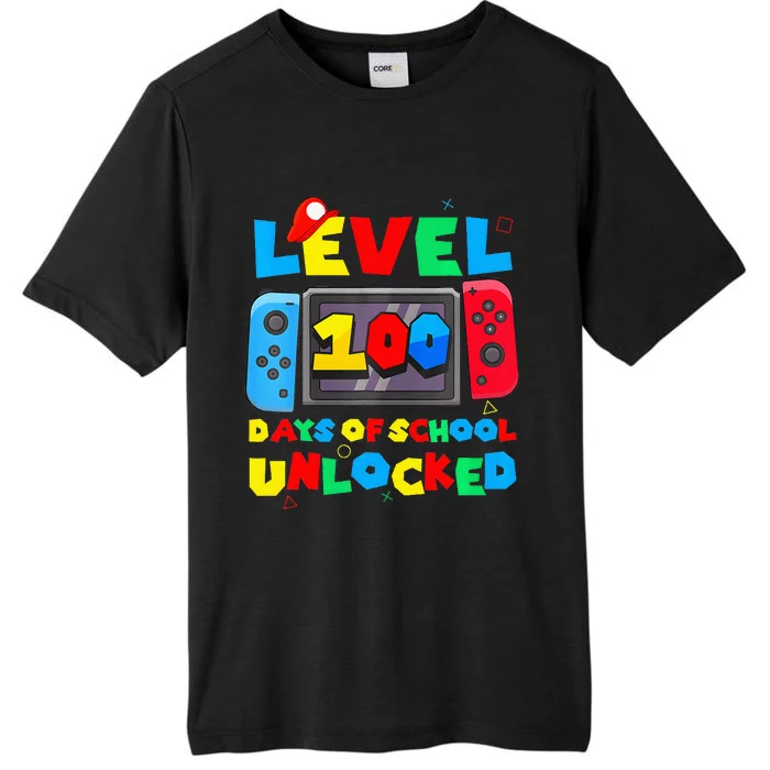 Game Controller Level 100 Days Of School Unlocked ChromaSoft Performance T-Shirt