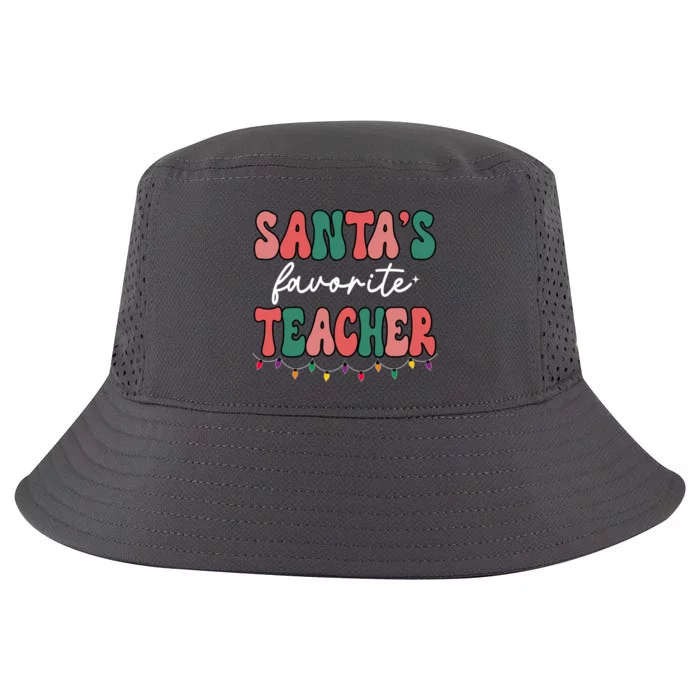 Groovy Christmas Lights Santas Favorite Teacher Funny Gift Cool Comfort Performance Bucket Hat