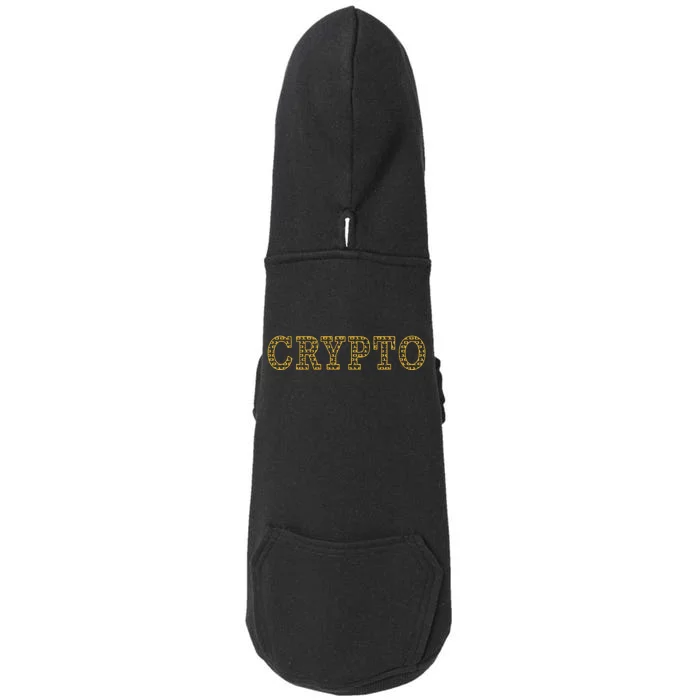 Golden Crypto Logo Limited Edition Doggie 3-End Fleece Hoodie