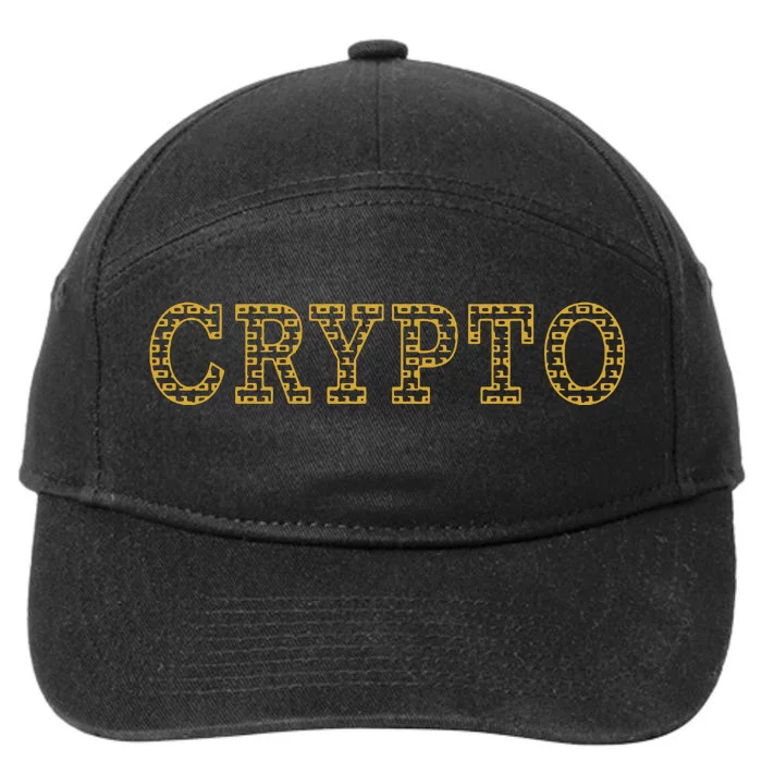 Golden Crypto Logo Limited Edition 7-Panel Snapback Hat