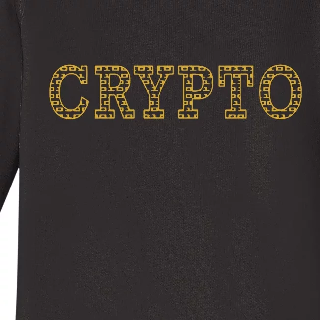 Golden Crypto Logo Limited Edition Baby Long Sleeve Bodysuit