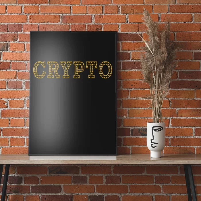 Golden Crypto Logo Limited Edition Poster