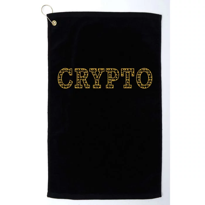 Golden Crypto Logo Limited Edition Platinum Collection Golf Towel