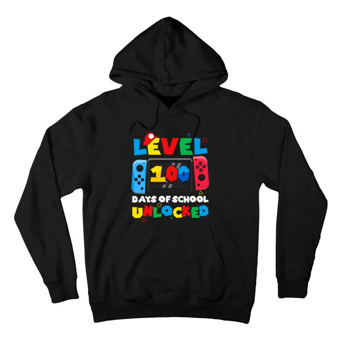 Game Controller Level 100 Days Of School Unlocked Tall Hoodie