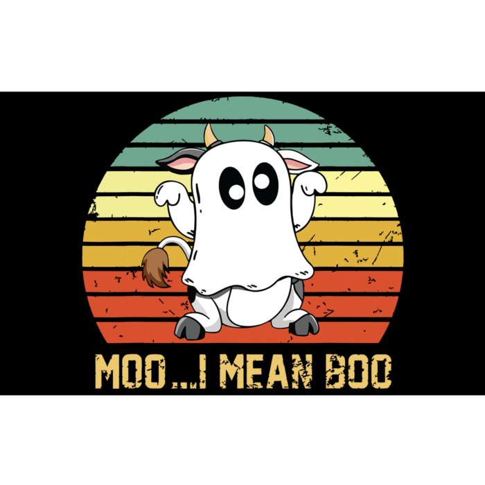 Ghost Cow Moo I Mean Boo Halloween Funny Cow Lover Bumper Sticker