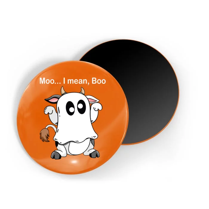 Ghost Cow Moo I Mean Boo Halloween Outfit Funny Cow Lover Magnet