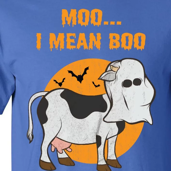 Ghost Cow Moo I Mean Boo Gift Tall T-Shirt