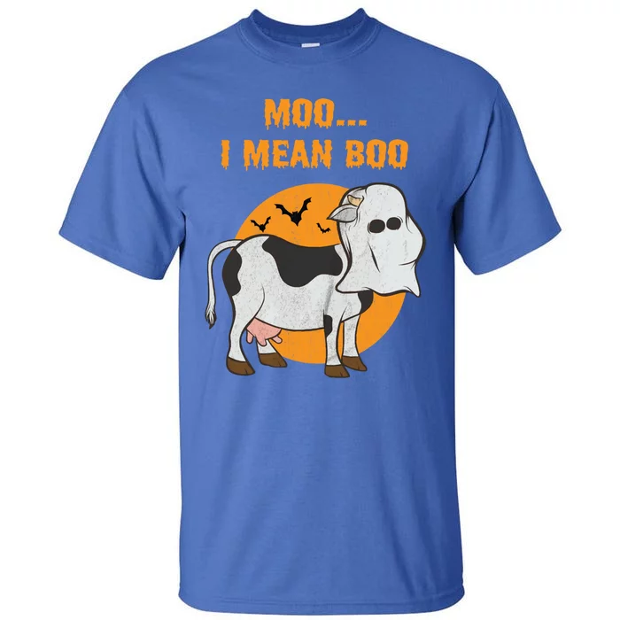 Ghost Cow Moo I Mean Boo Gift Tall T-Shirt