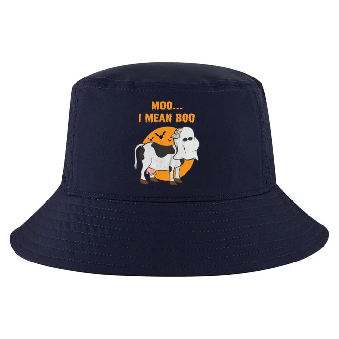 Ghost Cow Moo I Mean Boo Gift Cool Comfort Performance Bucket Hat