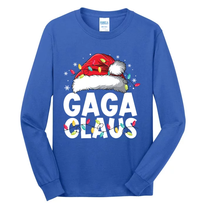 Gaga Claus Matching Family Pajamas Funny Christmas Party Gift Tall Long Sleeve T-Shirt