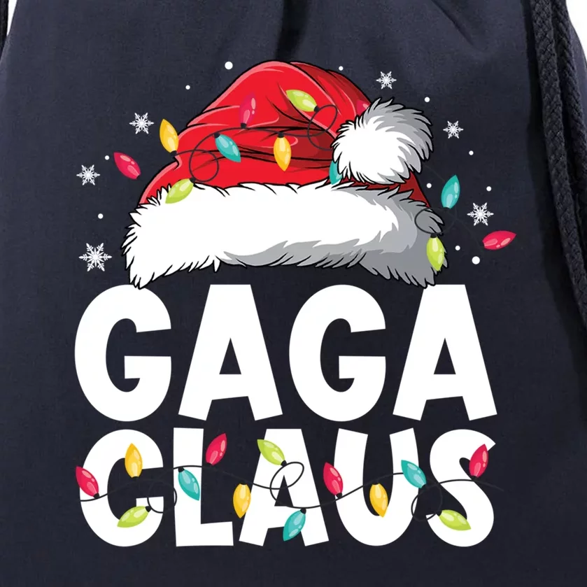 Gaga Claus Matching Family Pajamas Funny Christmas Party Gift Drawstring Bag