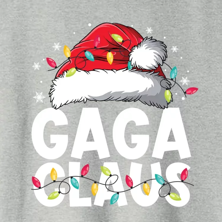 Gaga Claus Matching Family Pajamas Funny Christmas Party Gift Women's Crop Top Tee