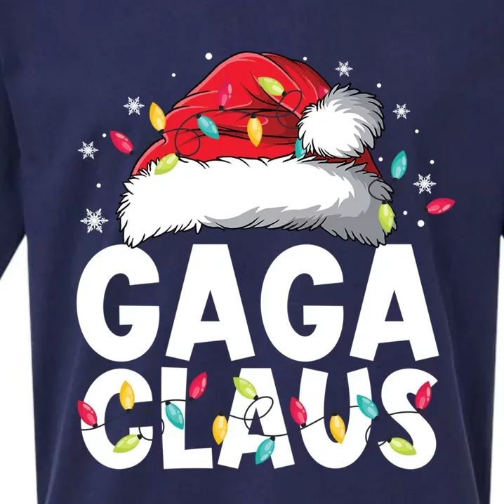 Gaga Claus Matching Family Pajamas Funny Christmas Party Gift Sueded Cloud Jersey T-Shirt