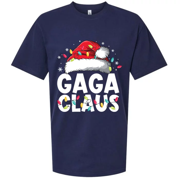 Gaga Claus Matching Family Pajamas Funny Christmas Party Gift Sueded Cloud Jersey T-Shirt