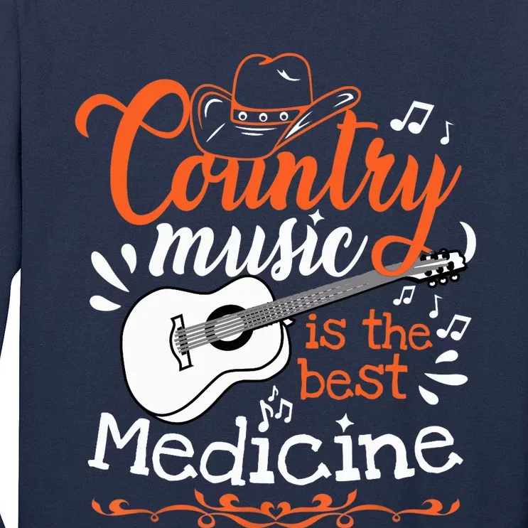 Guitar Country Music Lover Tall Long Sleeve T-Shirt