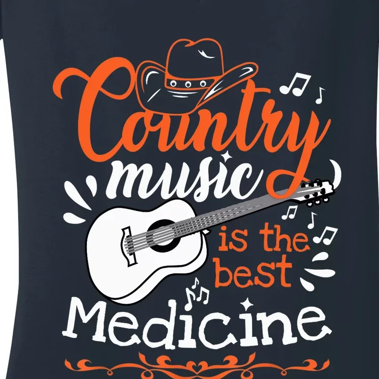 Guitar Country Music Lover Women's V-Neck T-Shirt