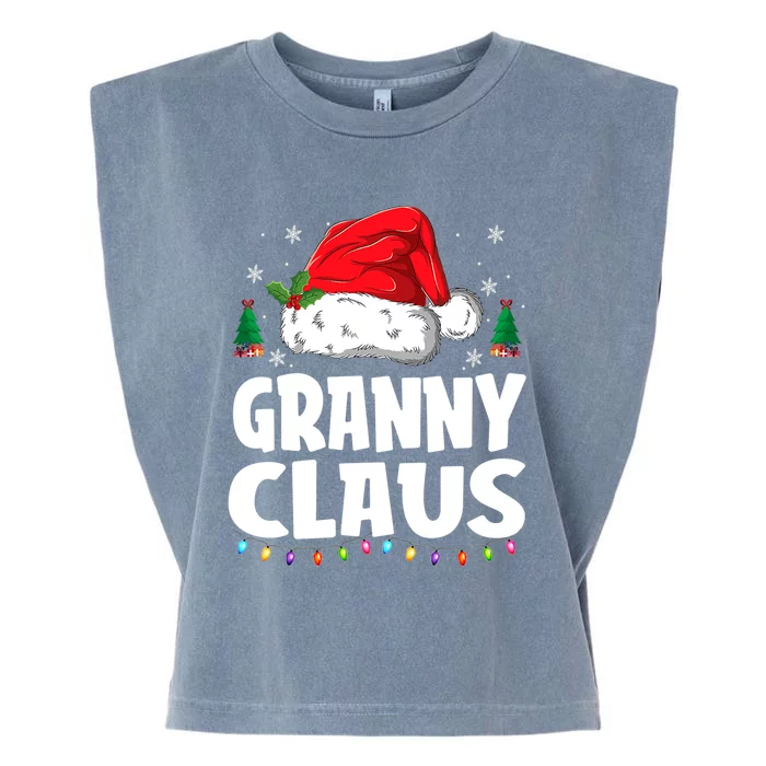 Granny Claus Matching Group Xmas Family Christmas Pajama Meaningful Gift Garment-Dyed Women's Muscle Tee