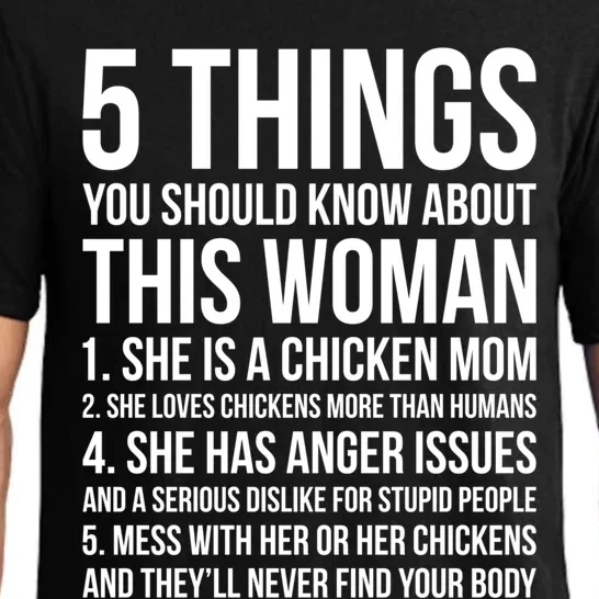 Gardening Chicken Mom 5 Things You Should Know Farmer Gift Pajama Set