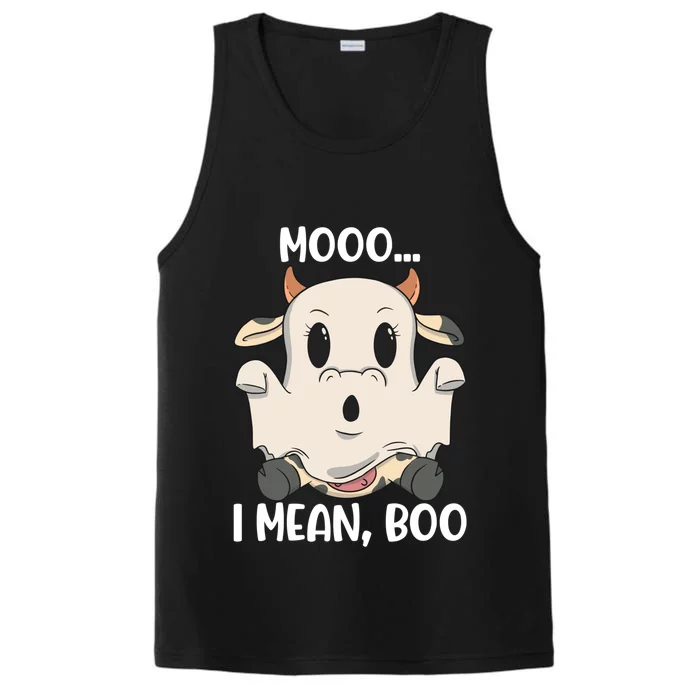 Ghost Cow Moo I Mean Boo Costume Halloween Gift Performance Tank