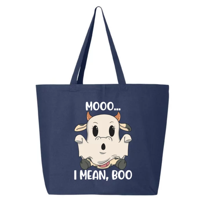 Ghost Cow Moo I Mean Boo Costume Halloween Gift 25L Jumbo Tote