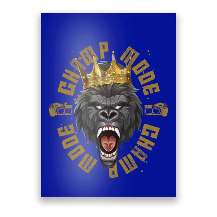 Gorilla Champ Mode Mma King Boxing Beast Fighter Sports Gift Poster