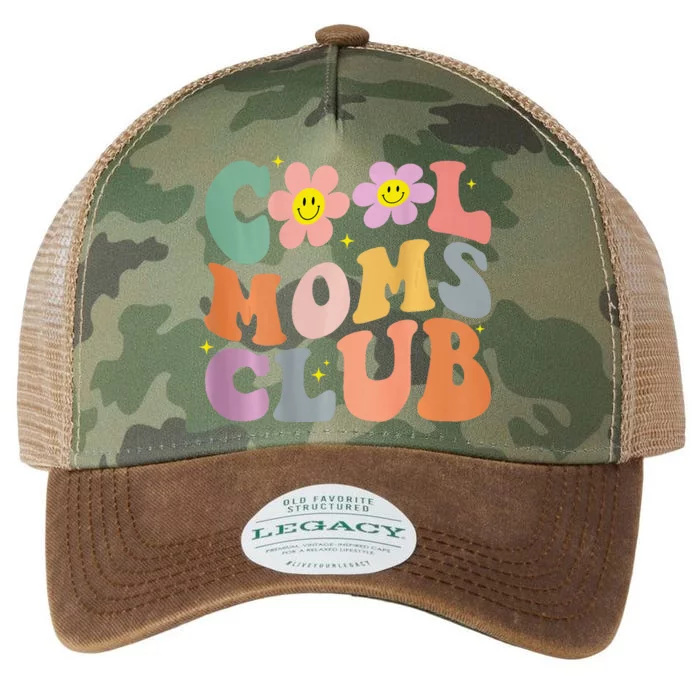 Groovy Cool Moms Club Smile Face Funny Mothers Day Wo Legacy Tie Dye Trucker Hat