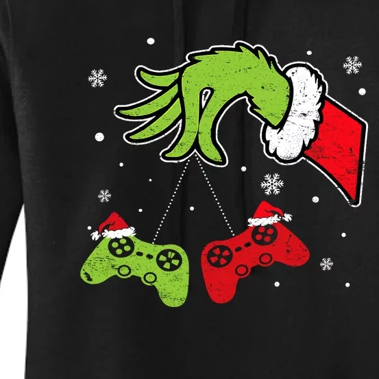 Gaming Christmas Matching Pajamas Funny Gamer Women's Pullover Hoodie