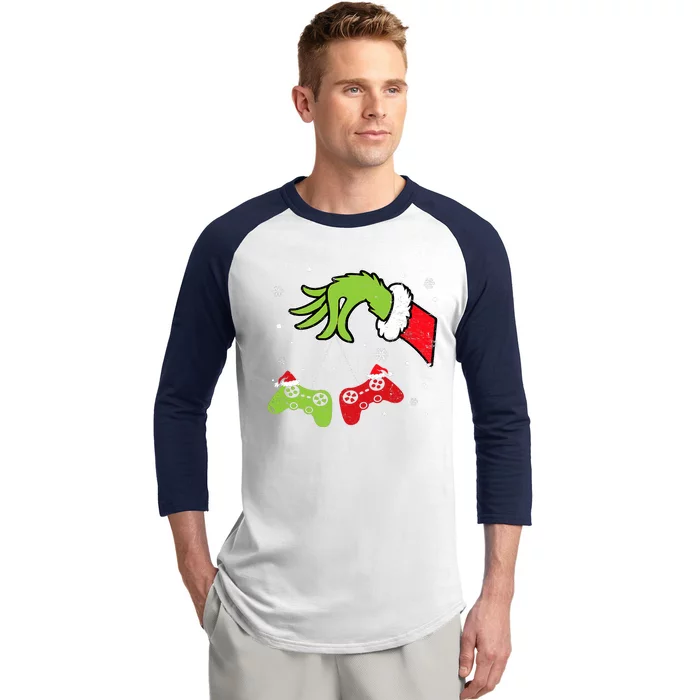 Gaming Christmas Matching Pajamas Funny Gamer Baseball Sleeve Shirt