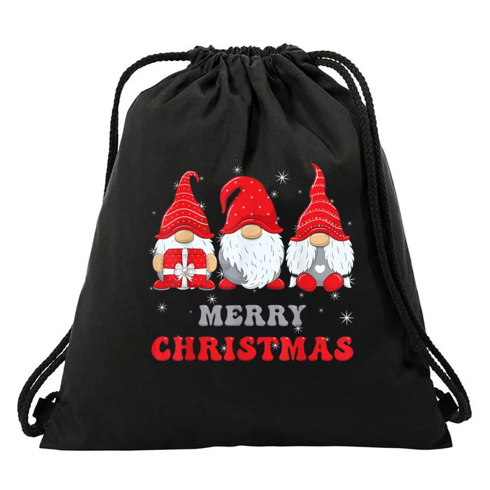 Gnome Christmas Merry Christmas Family Matching Christmas Drawstring Bag