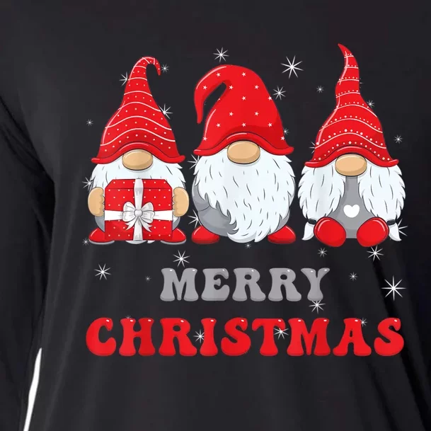 Gnome Christmas Merry Christmas Family Matching Christmas Cooling Performance Long Sleeve Crew