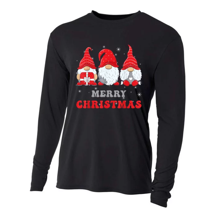 Gnome Christmas Merry Christmas Family Matching Christmas Cooling Performance Long Sleeve Crew