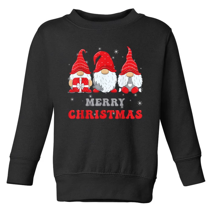 Gnome Christmas Merry Christmas Family Matching Christmas Toddler Sweatshirt