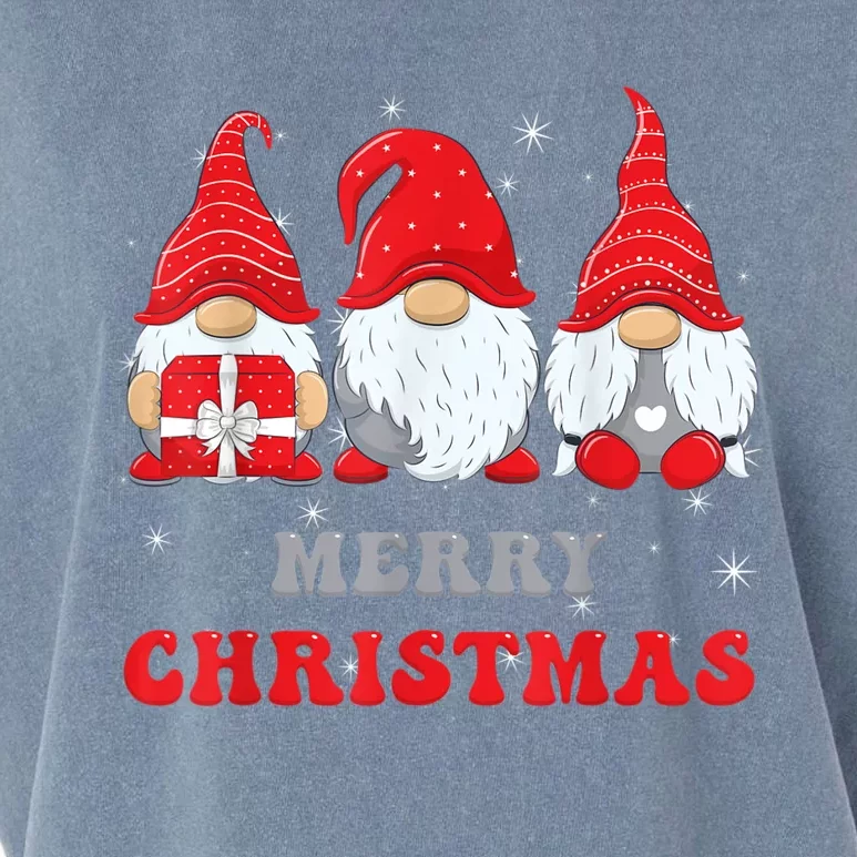 Gnome Christmas Merry Christmas Family Matching Christmas Garment-Dyed Women's Muscle Tee