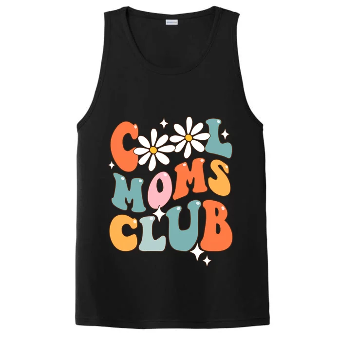 Groovy Cool Moms Club Funny Smile Mothers Day Great Gift Performance Tank